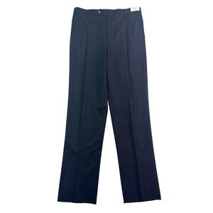 NEW Asher 40 Long Unhemmed Black Dress Suit‎ Pants 100% Worsted Wool Gab Pleated